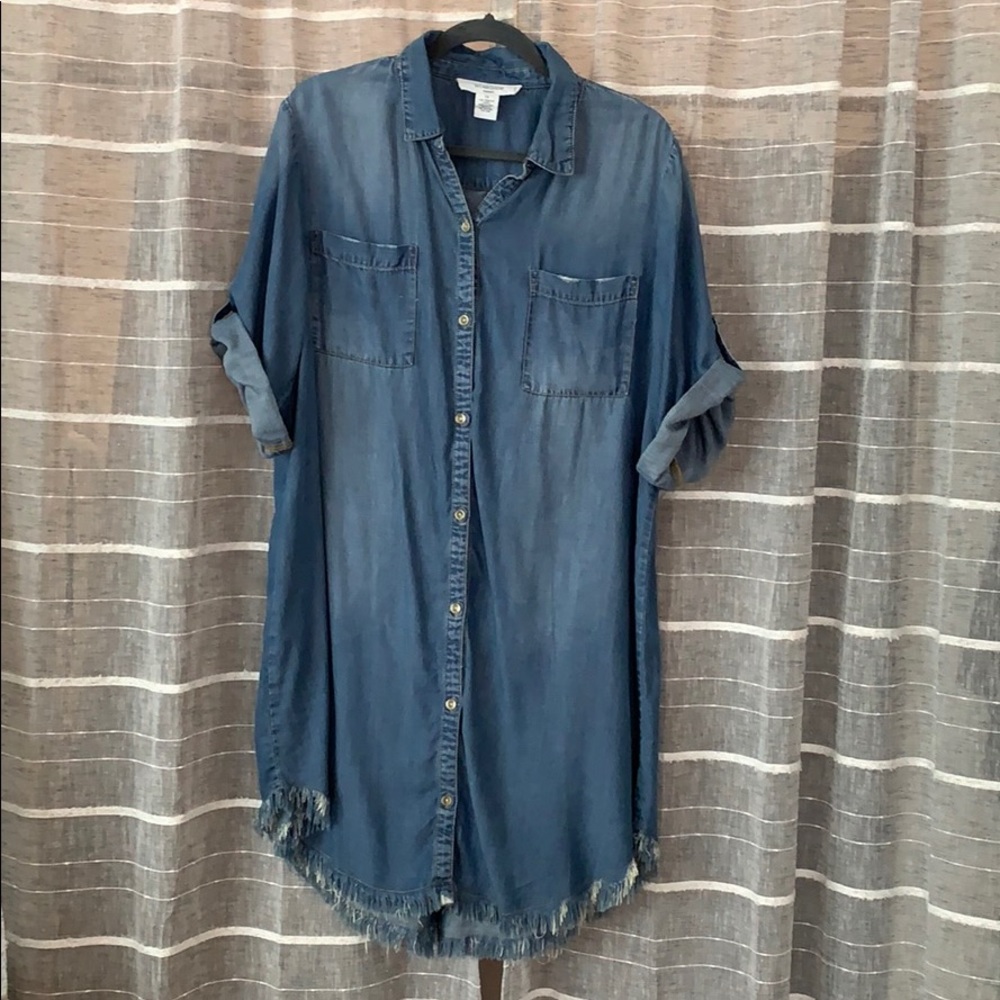 Light denim shirt dress